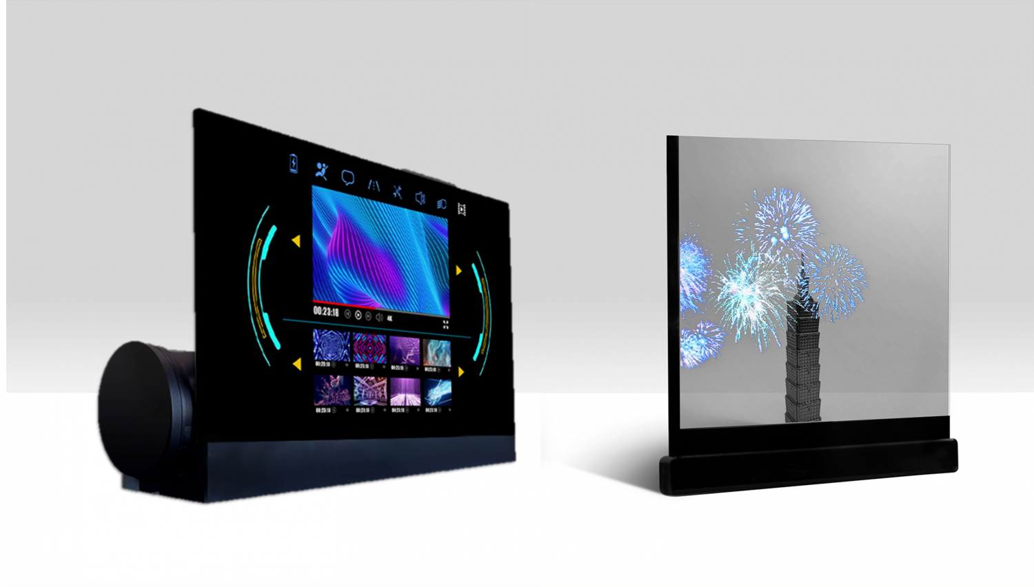 可捲式、折疊性、高透明